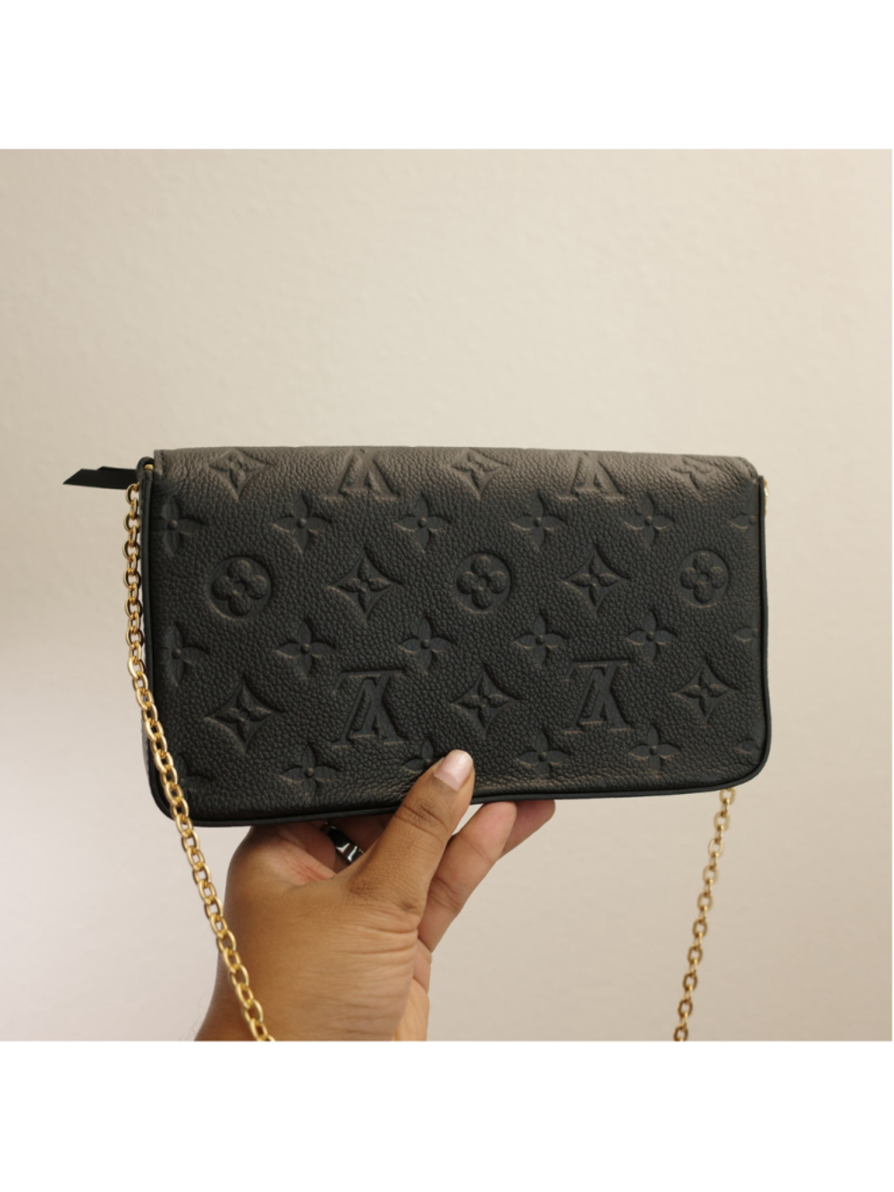 LOUIS VUITTON Black Empreinte Felice Pochette - Picture 11 of 16